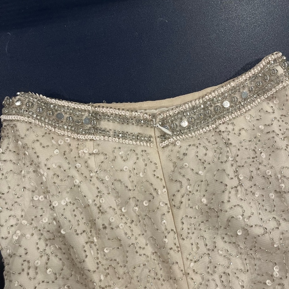 Silver sequin two piece prom dress - Picture 7 of 12